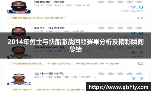 2014年勇士与快船激战回顾赛果分析及精彩瞬间总结